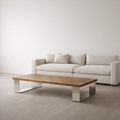 Large Coffee Table with Metal Legs - Minimalistic Design.
