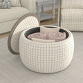 White Storage Ottoman