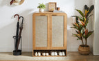 Rattan Shoe Cabinet with 6-Tiers for Shoe Storage.