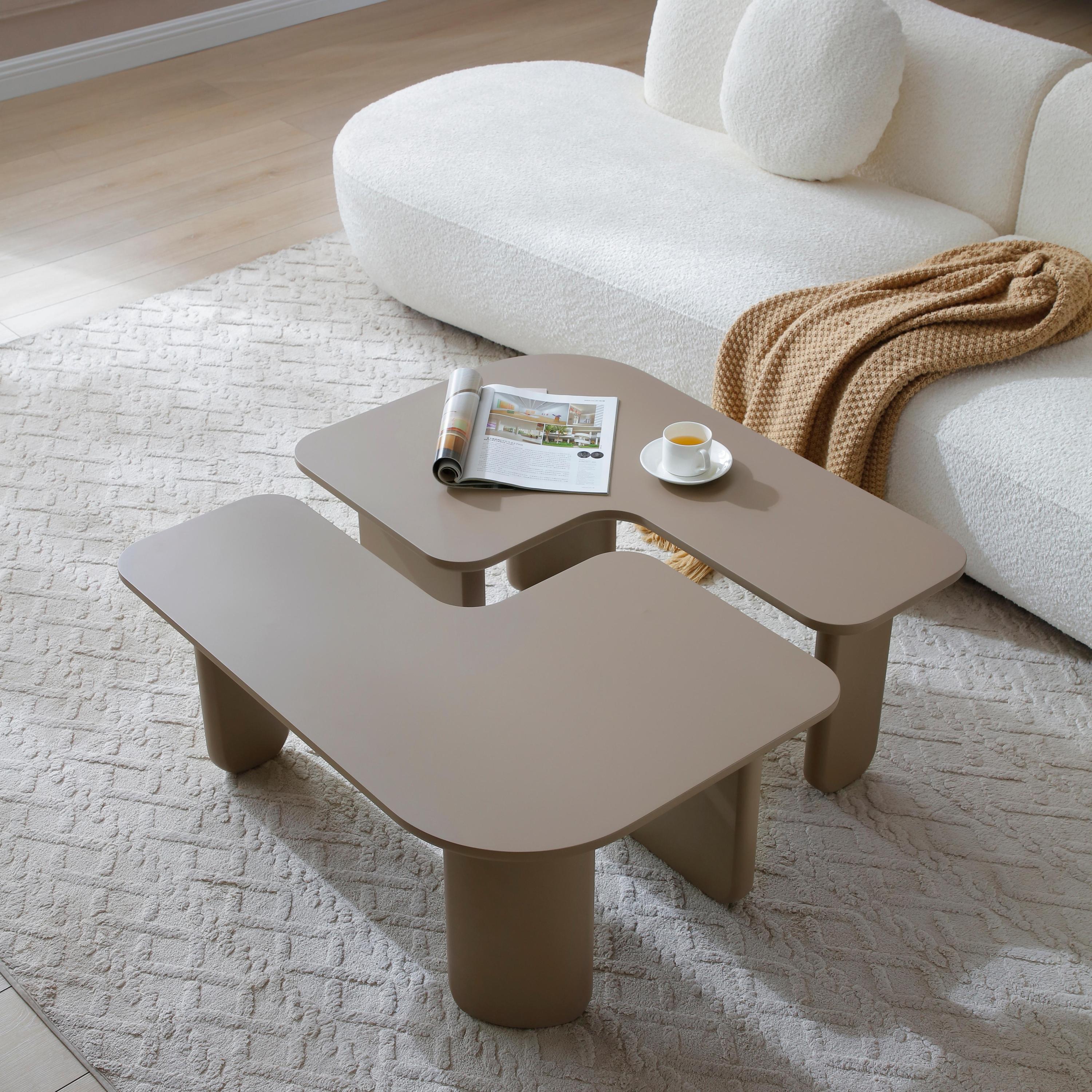 Modern Modular Coffee Table Set - Versatile Design.