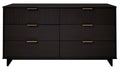 Granville 55' Dresser in Black (6-Drawer)
