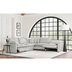 Hollander Grey 5-Piece Modular Power Reclining Sectional.