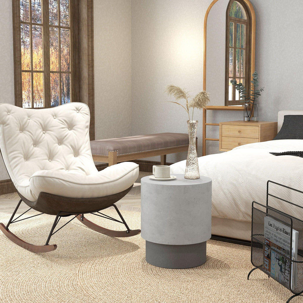 HOMCOM Lightweight Round Side Table for Indoor & Outdoor Use.