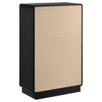 Burton Black 5-Drawer Chest of Drawers for Bedroom Storage.