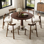 47 Inch Solid Wood Dining Table Set for 6.