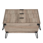 Dumbo 35' Fluted Dresser in Rustic Gray (3-Drawer).