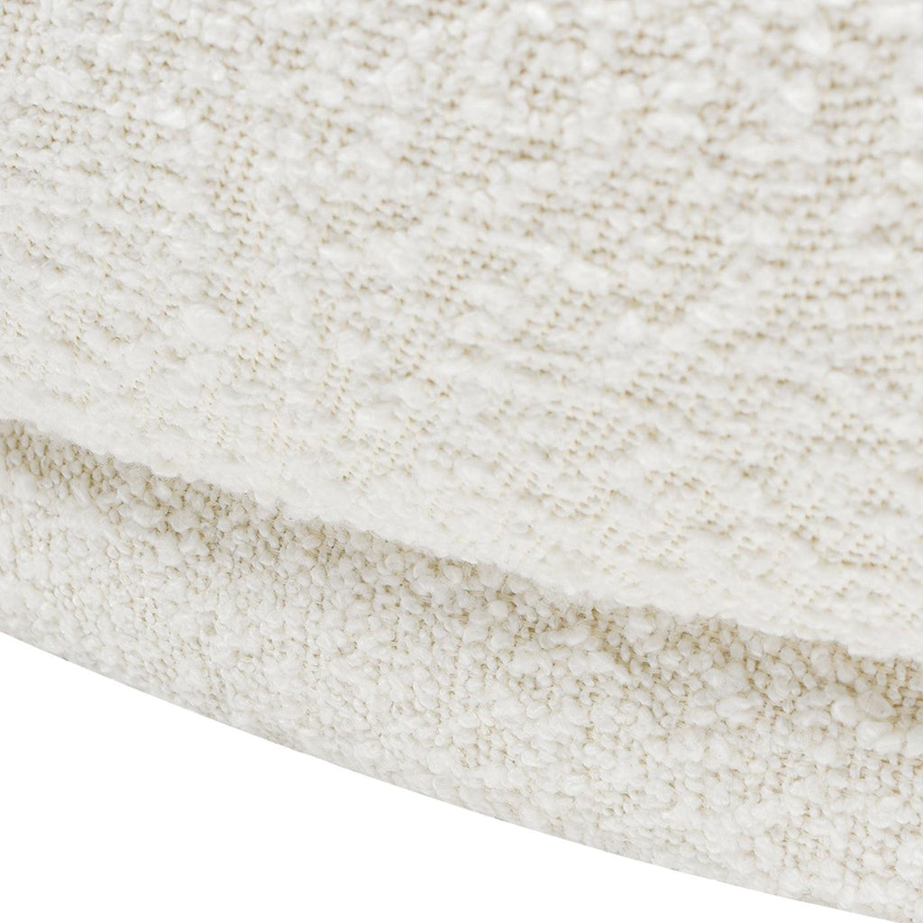 Aire 75' Modern Chaise Lounge in White Boucle.