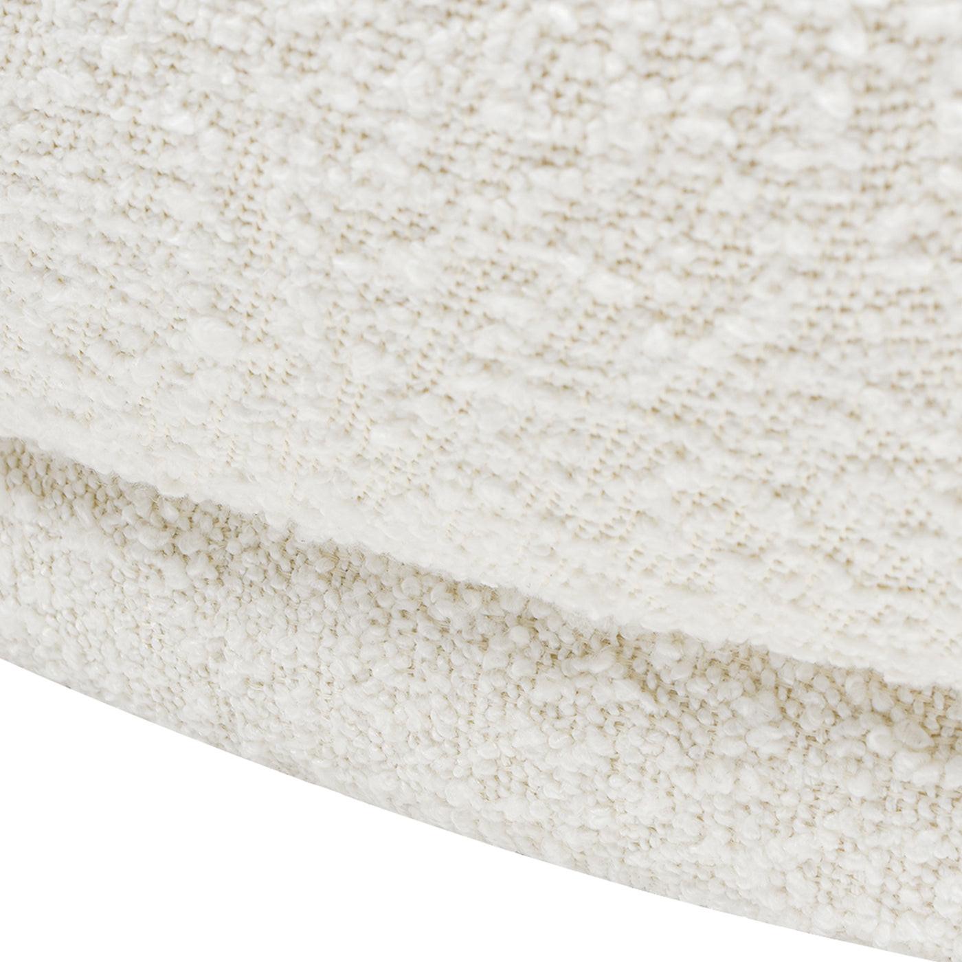 Aire 75' Modern Chaise Lounge in White Boucle.