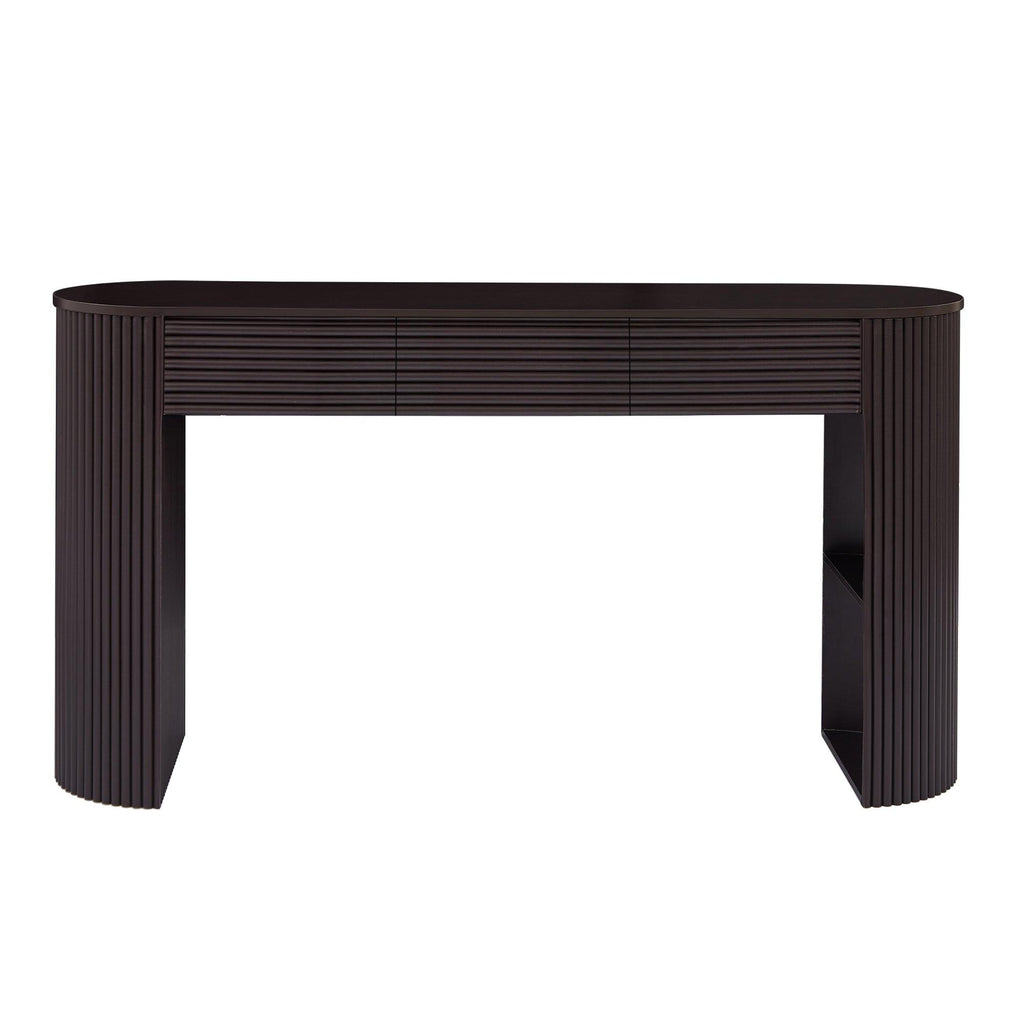 Retro Console Table with Storage for Living Room & Entryway.