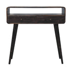 Artisan Furniture Soild wood Curved Oak-ish Console Table
