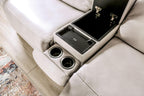 Power Reclining Sectional Sofa with Console & Wedge Chairs.