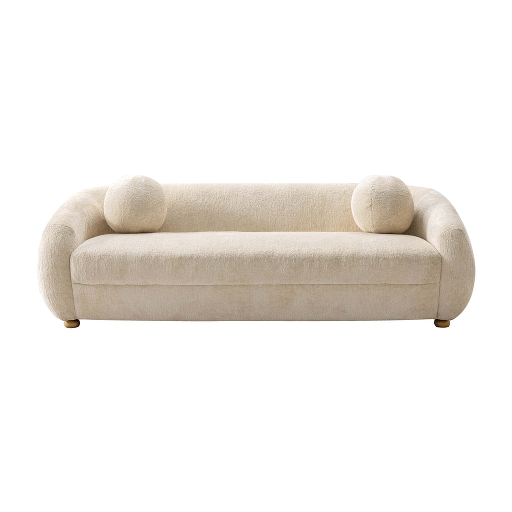 Tribeca 86' Chenille Sofa in Cream