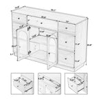 Natural Wood Storage Cabinet for Living Room and Dining.