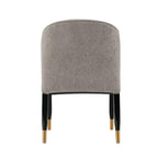 Ola Wood Chenille Dining Chair in Stone.