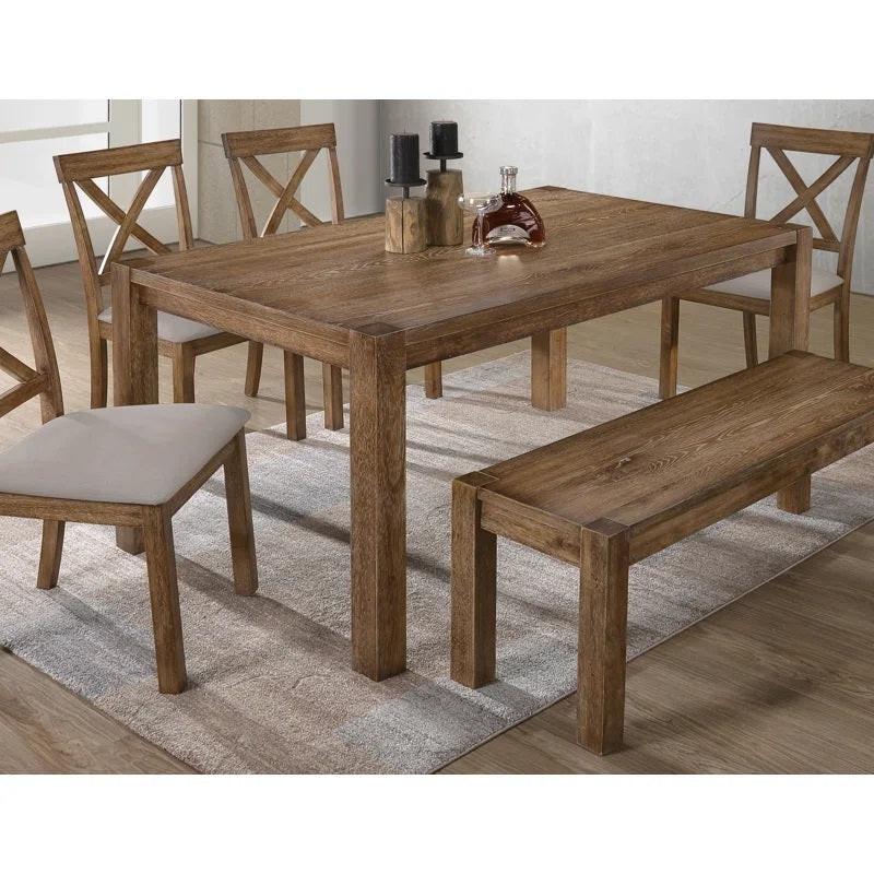 Transitional Wood Dining Bench for Entryway or Dining Room.