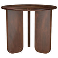 Columbo Brown Round End Table - Solid Mango Wood.