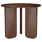 Columbo Brown Round End Table - Solid Mango Wood.