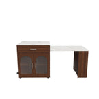 80-inch Expandable Kitchen Island with Dining Table.