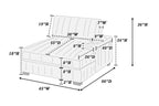 6-PC Modular Sectional Sofa Set with USB Cup Holder.