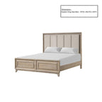 Eastern King Size Bed in Oak Finish with Channel Headboard.