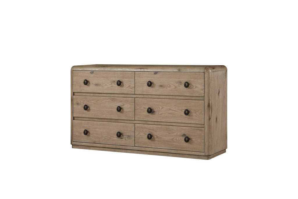 English Knotty Oak Dresser with Cedar-Lined Drawers.