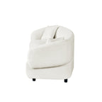 Curved Contemporary 3-Seater Sofa in Beige for Stylish Living.