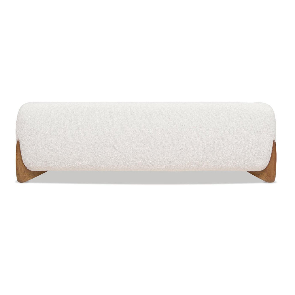 Alpine 90.5' Sherpa Sofa, Ivory White Boucle.