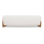 Alpine 90.5' Sherpa Sofa, Ivory White Boucle.