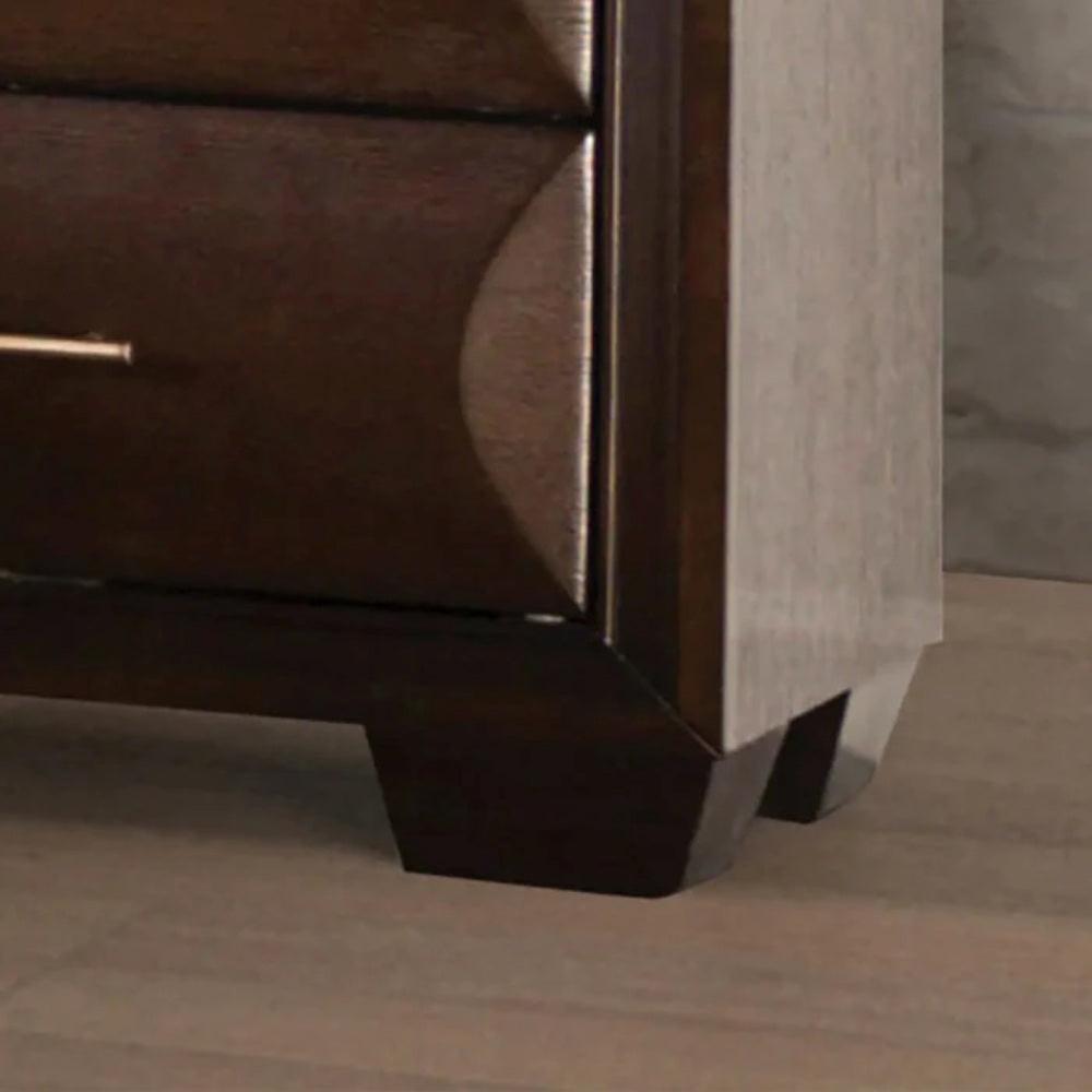 Espresso Finish Nightstand with Dovetail Drawers.