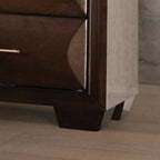 Espresso Finish Nightstand with Dovetail Drawers.