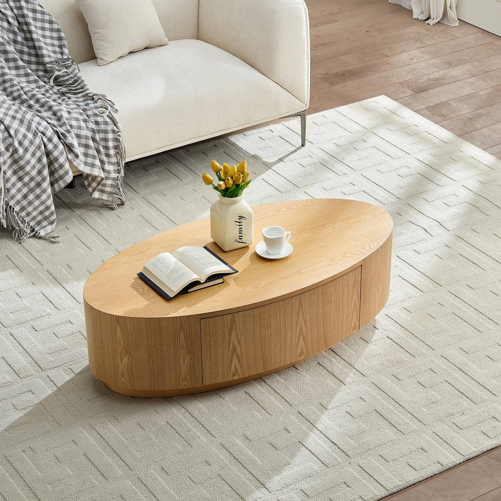 Modern Oval Coffee Table - Stylish Living Room Accent.