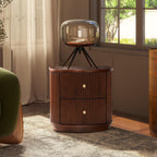 Valentine 24' Beech Wood Storage Side Table.