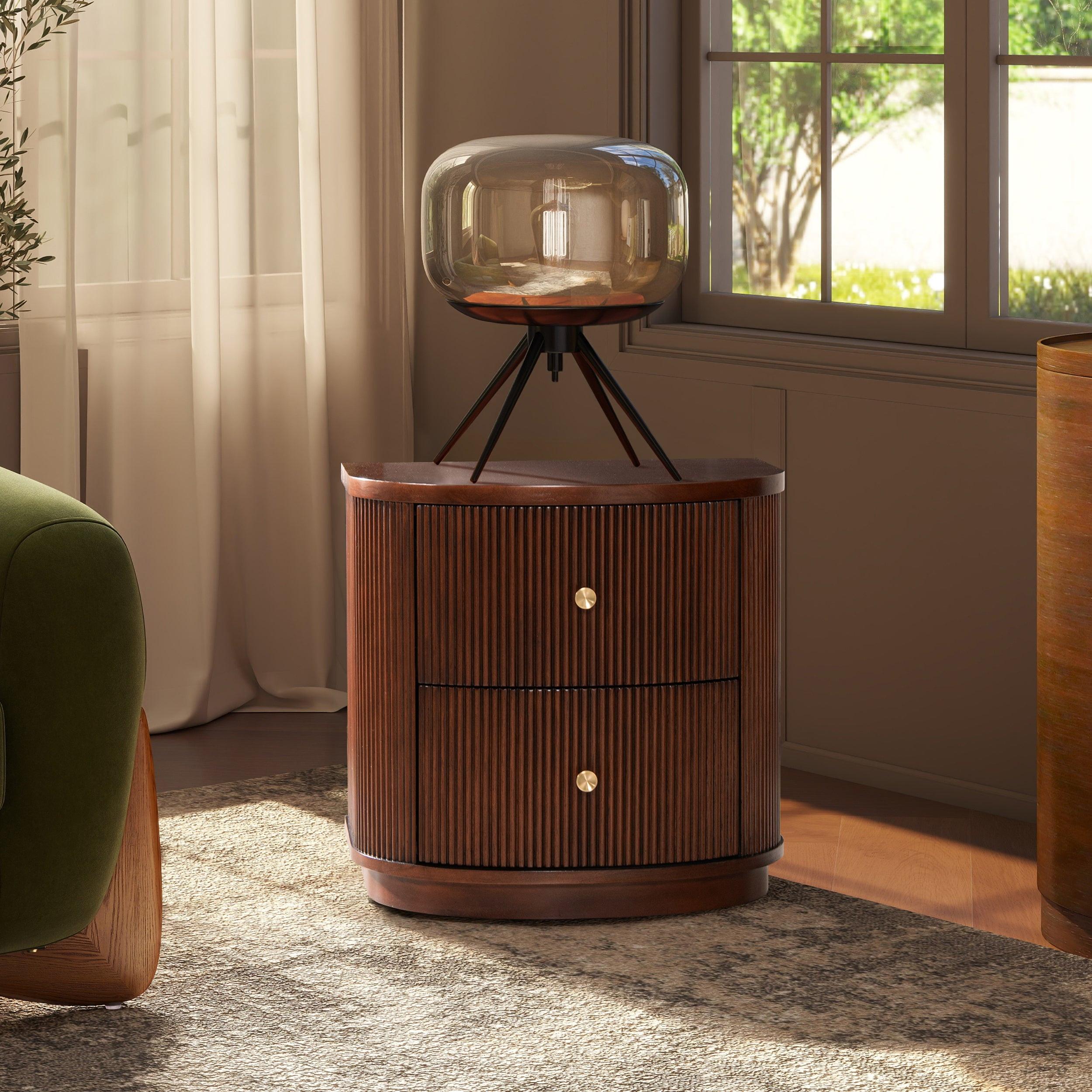 Valentine 24' Beech Wood Storage Side Table.