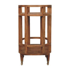 Solid Wood Isla Curved Butler Console with Storage.