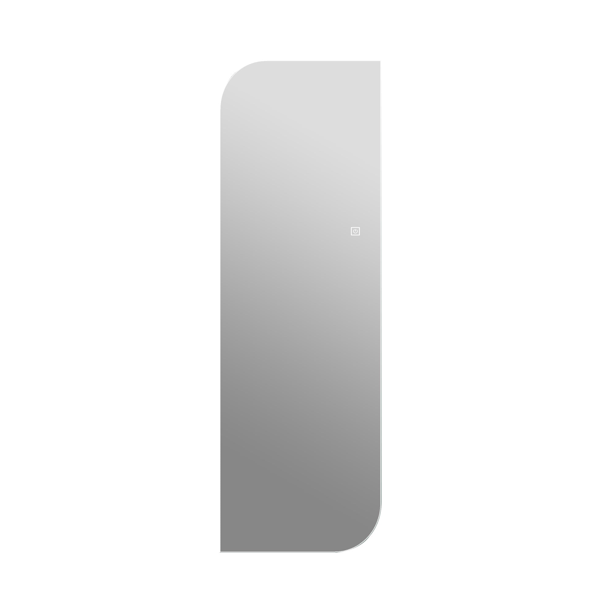 Modern Irregular Full Length LED Wall Mirror with Silver Finish, 65-Inch