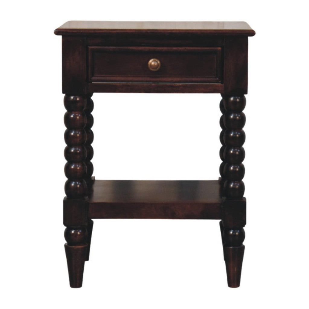Solid Wood Vienna 1-Drawer Nightstand with Storage.