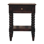 Solid Wood Vienna 1-Drawer Nightstand with Storage.