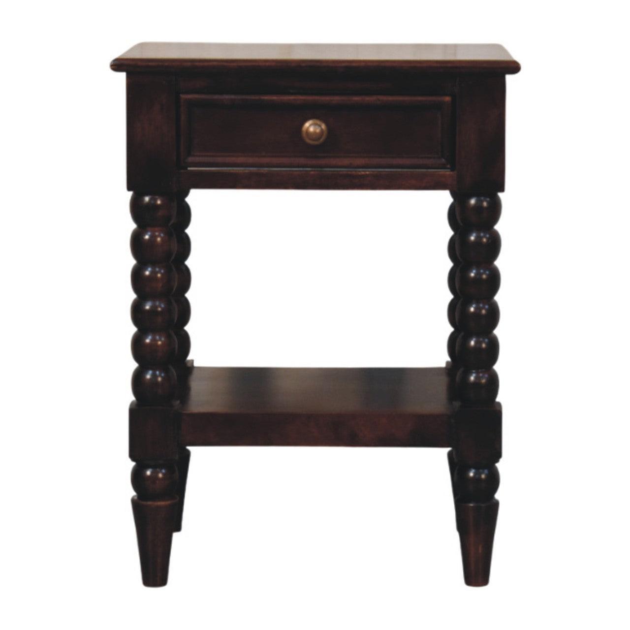 Solid Wood Vienna 1-Drawer Nightstand with Storage.