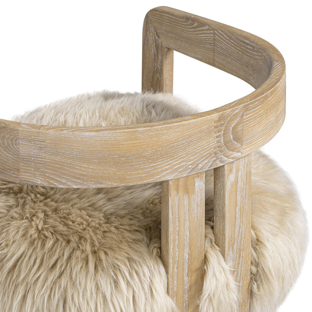 Millwick 26.5' Genuine Fur Counter Stool.