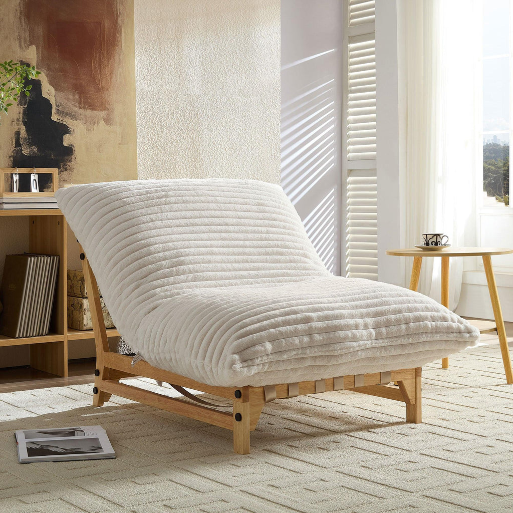 Corduroy Armless Lazy Sofa for Living Rooms & Bedrooms.