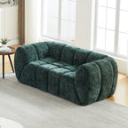 Chenille Foam Sofa - Modern Quilted Design for Comfort.