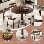 47 Inch Solid Wood Dining Table Set for 6.