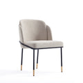 Flor Metal Twill Weave Dining Chair in Wheat