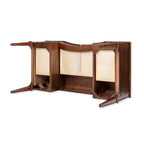 Dauphin Gold Accent 5-Drawer Wood Executive Desk.