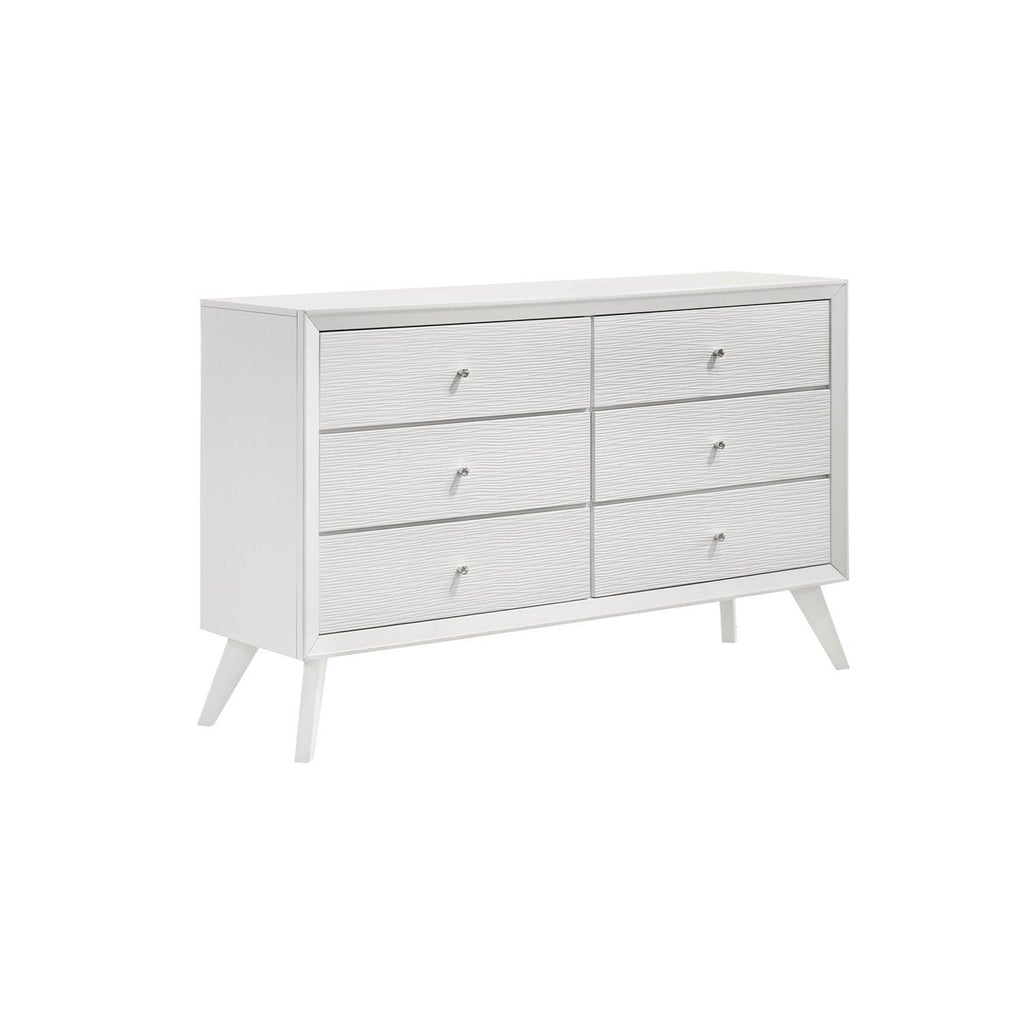 White Dresser with Mirror for Contemporary Bedrooms.