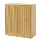 Modern Wavy Sideboard Cabinet with Curved Design.