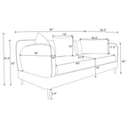 Repley Green Upholstered Sofa Set - Chenille Design.