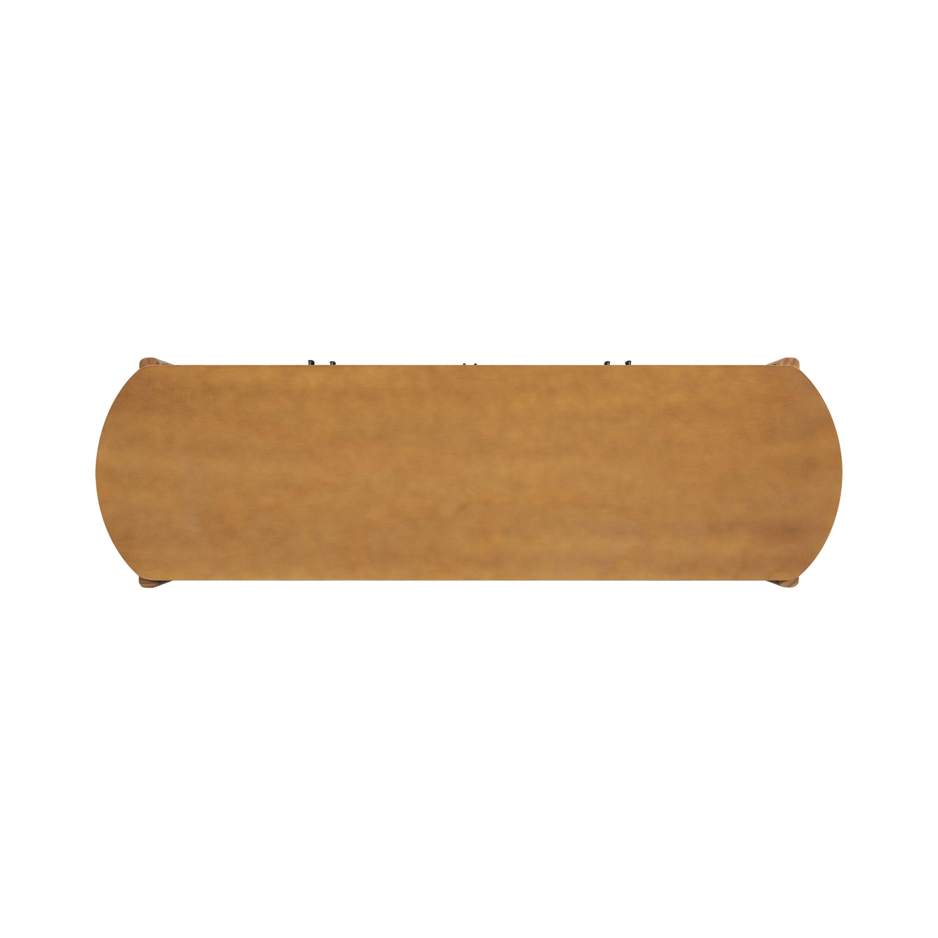 Natural Wood Storage Cabinet for Entryway - 4 Doors.