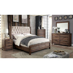 Rustic Natural Tone Dresser with Felt-Lined Drawers.