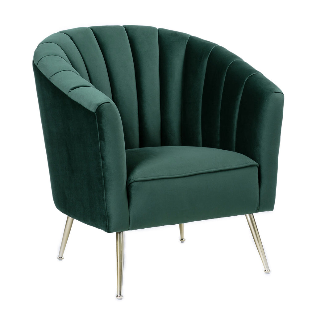 Rosemont Velvet Accent Armchair in Green